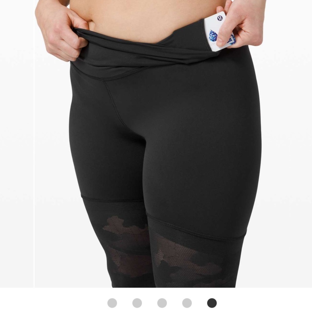 lululemon Sheer Will HR Black Camo Leggings 28” Size 6 - Picture 8 of 10